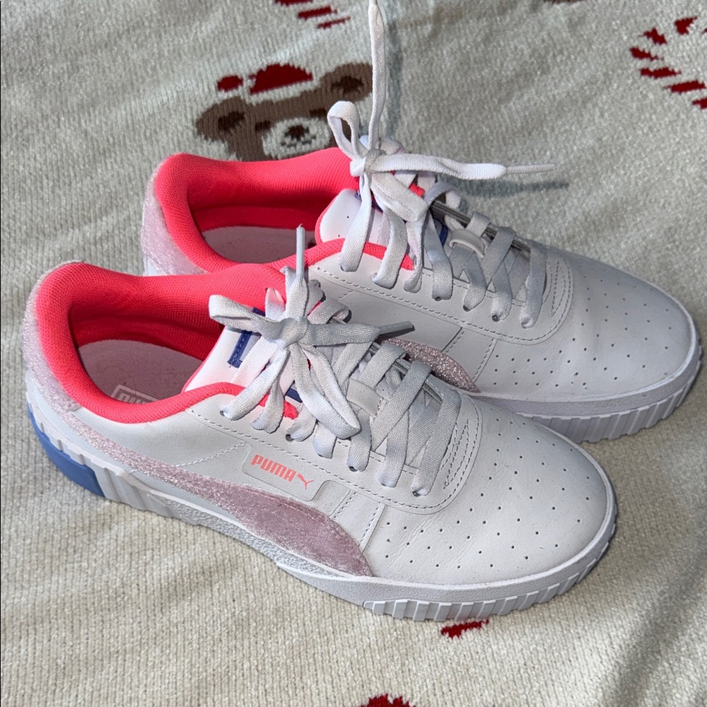 Puma White and Pink Athletic Shoes